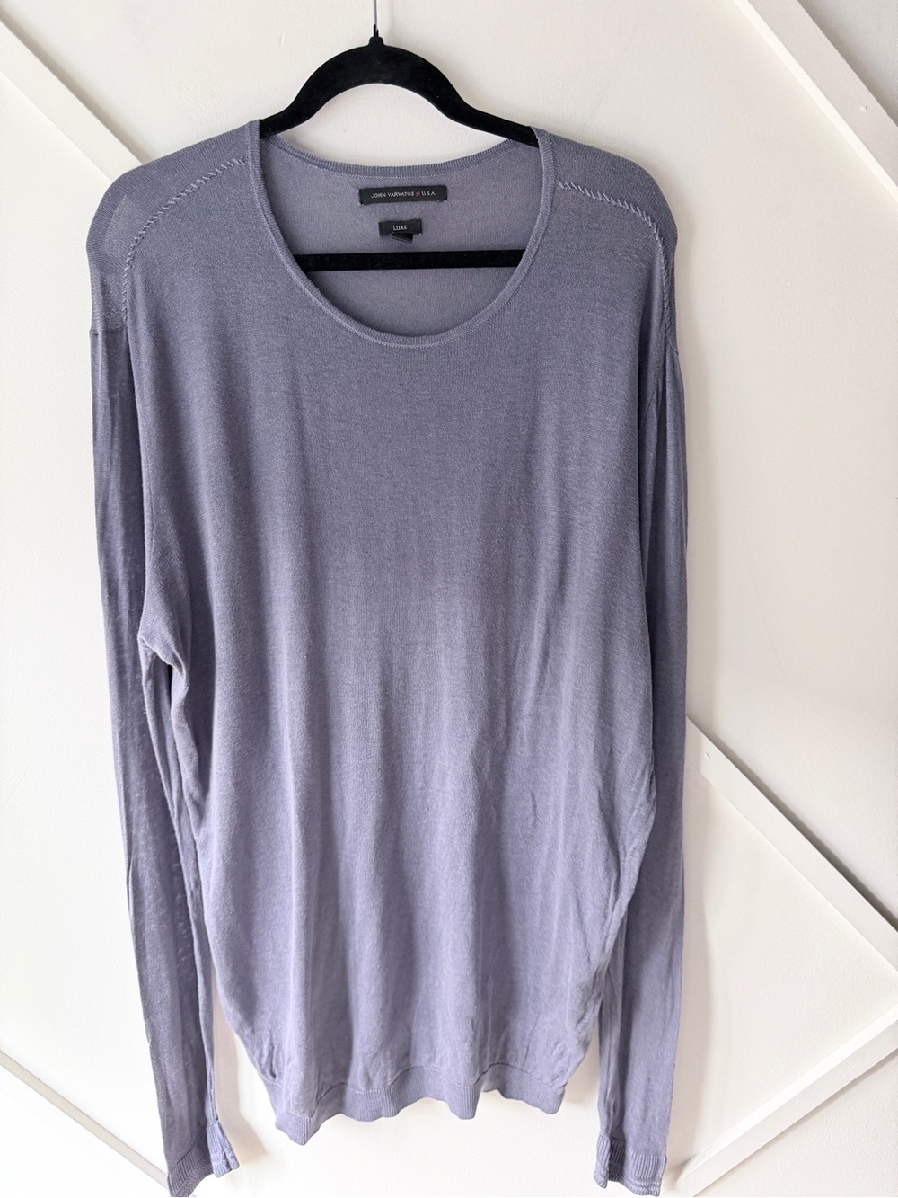 John Varvatos USA Silk Linen Knit Sweater XL | Lightweight Luxury